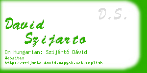 david szijarto business card