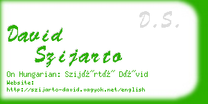 david szijarto business card